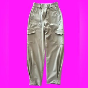 Express Olive Green Cargo Super High Rise Ankle Pants Size 2